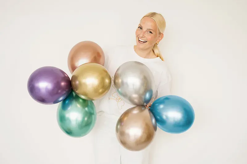 BALLONGER - Glossy - Blå - 30 cm - 10 pk - PartyDeco