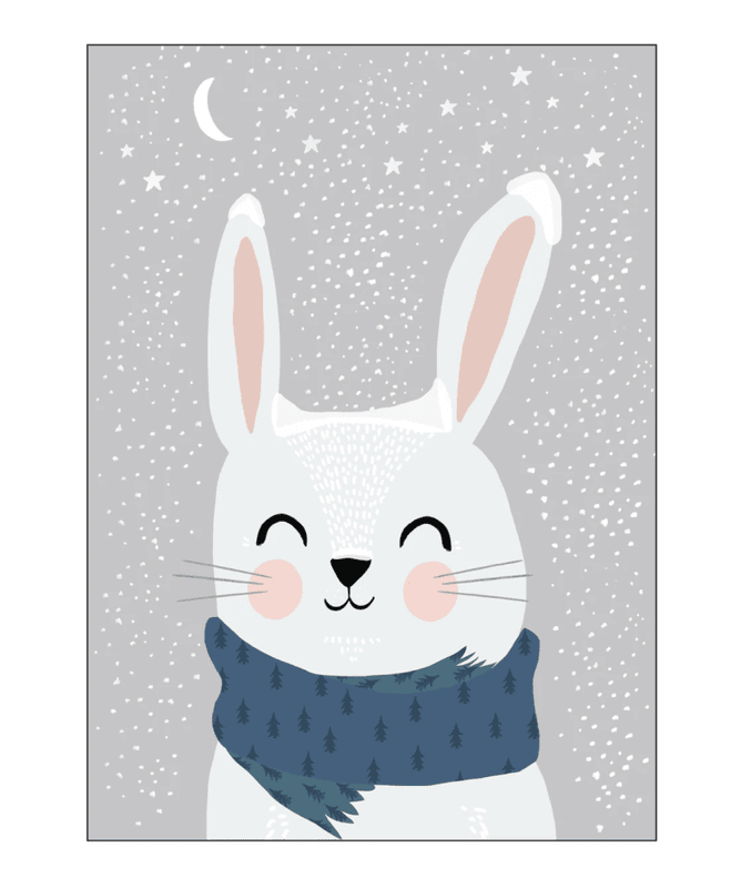 PLAKAT – Snow Bunny – 30 x 40 cm – Treechild