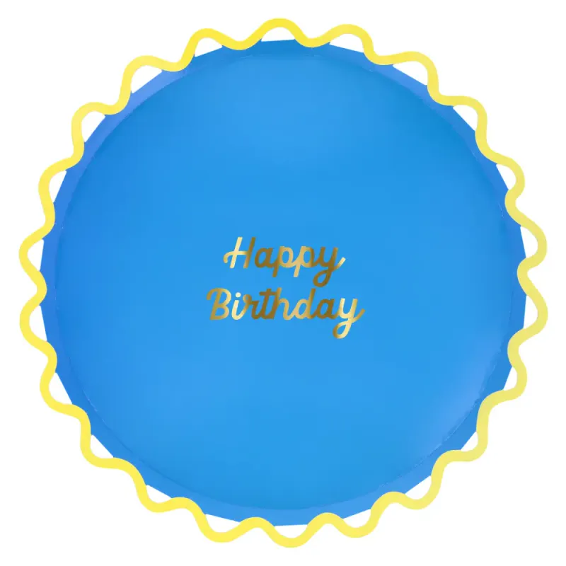 PAPPTALLERKENER – Happy Birthday med bølgekant – 8 pk – Meri Meri