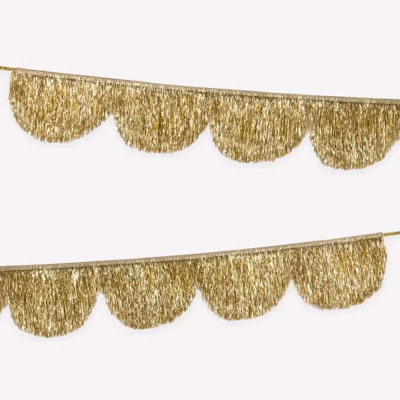 GIRLANDER – Glitterfrynser i gull – Meri Meri