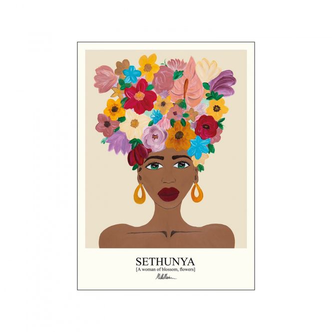 Hovedbilde PLAKAT - Sethunya - Warm - A3