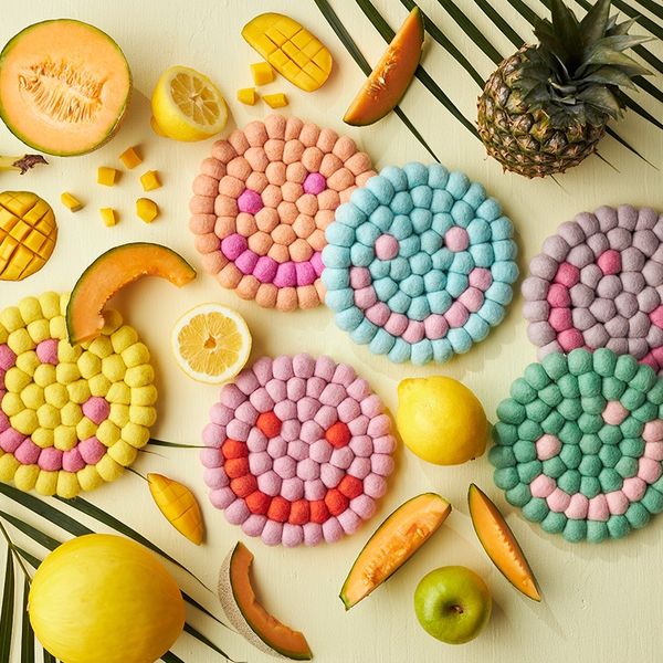 Hovedbilde KJELEUNDERLAG I ULL – Rund Smiley Mint – Aveva ...