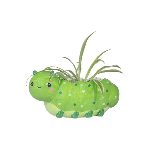 Hovedbilde  LITEN BLOMSTERPOTTE – Grønn Larve – Sass & ...