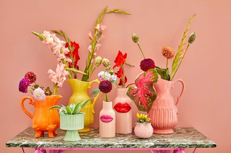 VASE – Rosa Røde Leppe – Rice
