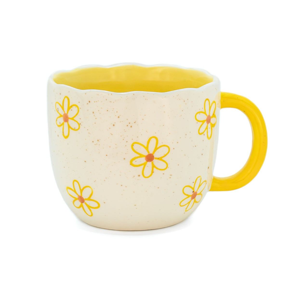 KOPP – Overraskelse Highland-ku – Gul med blomster – Sass & Belle