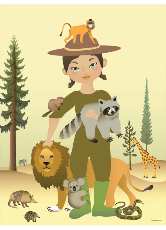 PLAKAT - The Zookeeper - Vissevasse - 50 x 70 cm.