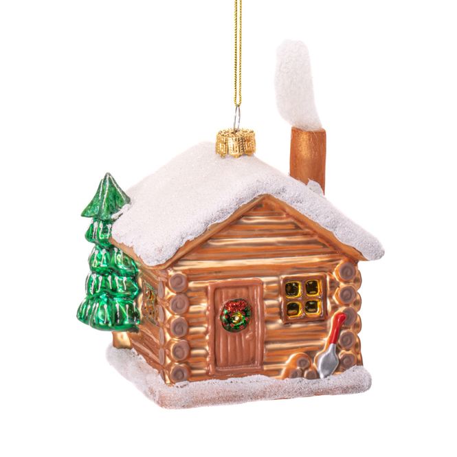 Hovedbilde JULETREPYNT – Julehytte i glass – Sass & Belle