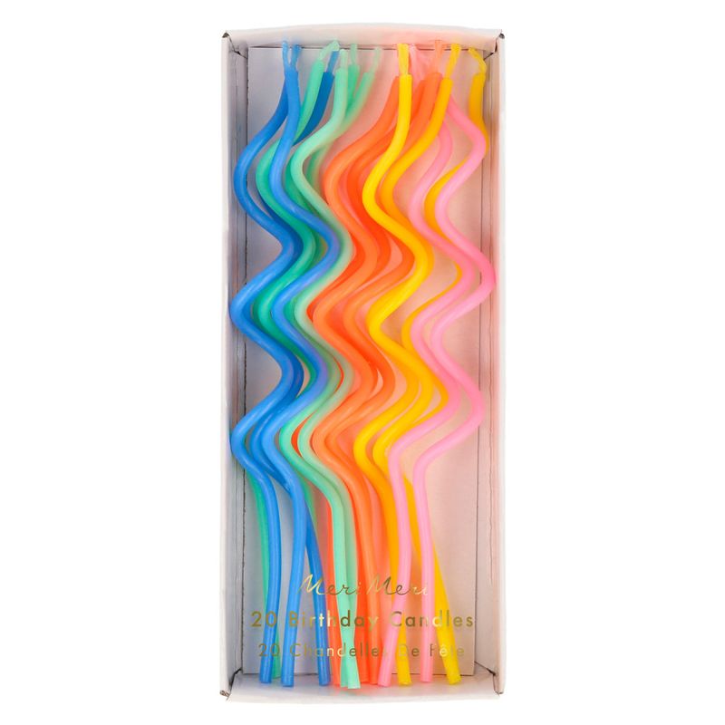 KAKELYS – Fargerik bølgete – 20-pk – Meri Meri