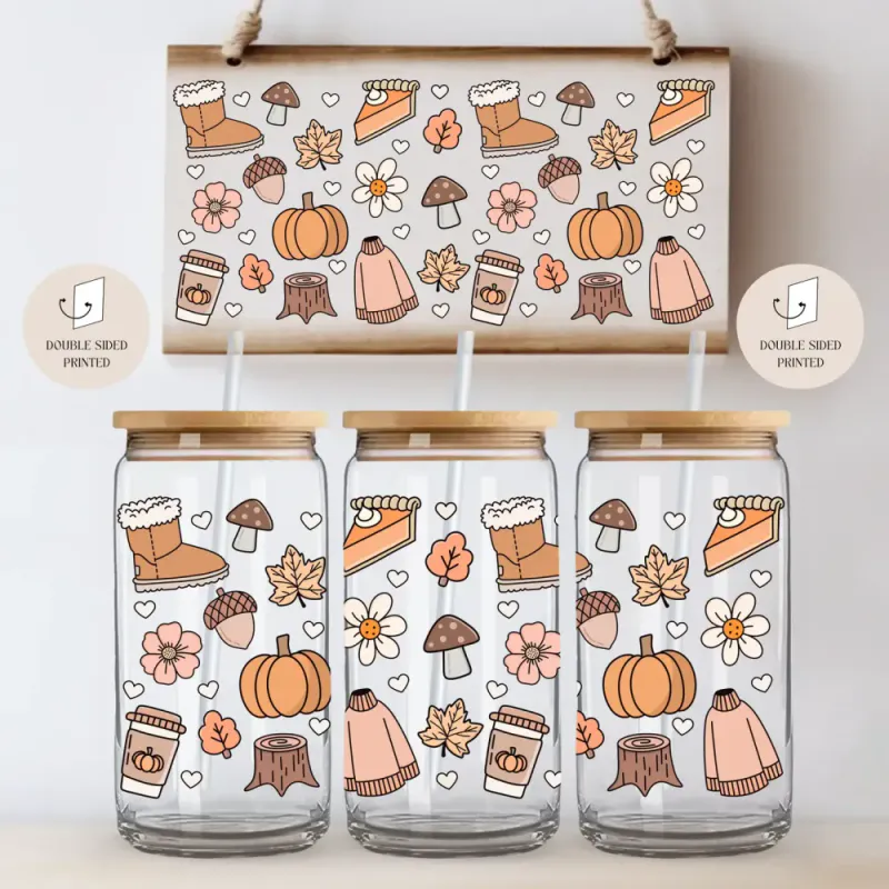 DRIKKEGLASS MED LOKK OG SUGERØR – Cozy Autumn Vibes – The Cute Cloud
