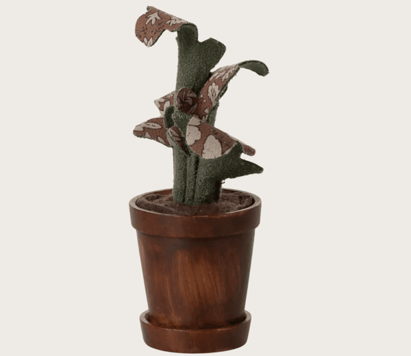 Hovedbilde BLOMSTERPOTTE MED PLANTE – Grønn med mønster – ...