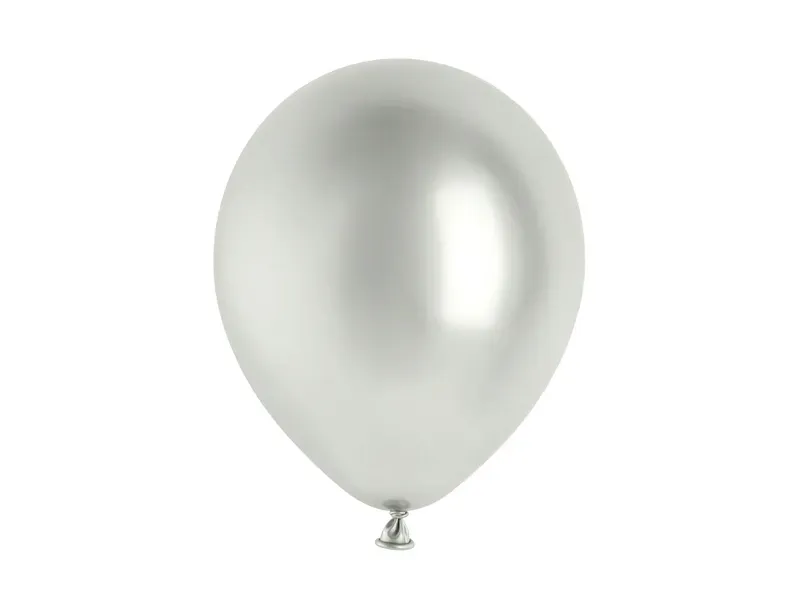 BALLONGER - Glossy - Sølv - 30 cm - 10 pk - PartyDeco