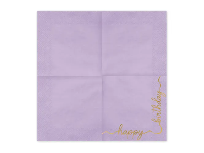 Hovedbilde SERVIETTER – Happy Birthday i pastell – 12 pk ...