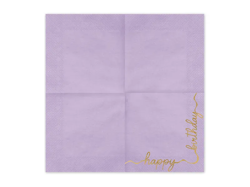 SERVIETTER – Happy Birthday i pastell – 12 pk – PartyDeco