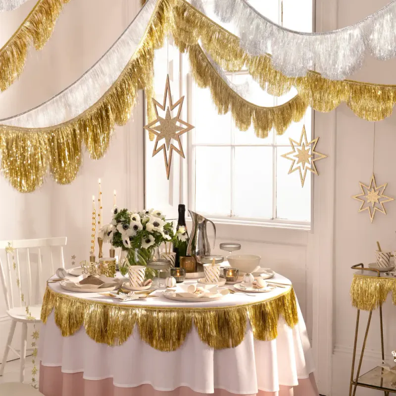 GIRLANDER – Glitterfrynser i sølv – Meri Meri