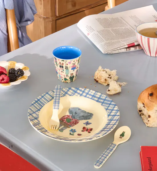 Hovedbilde LITEN KOPP – Blå innside med fantasifulle dyr – ...