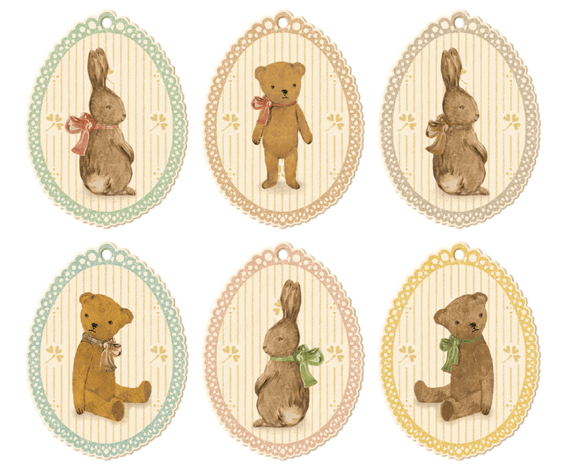 GAVELAPPER – Kaniner og bamser – 12 pk – Maileg