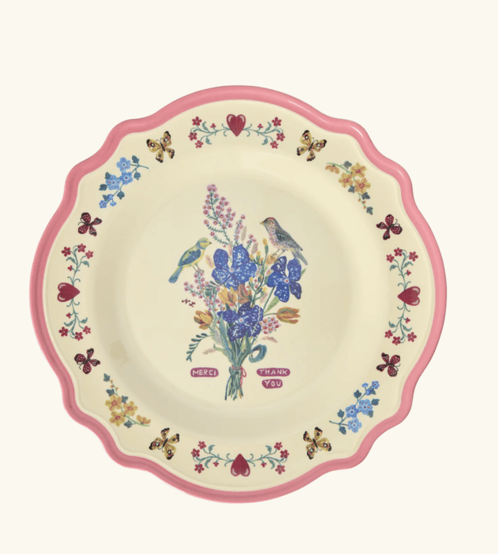 TALLERKEN – Fugler & Blomsterbukett – Rice x Nathalie Lété