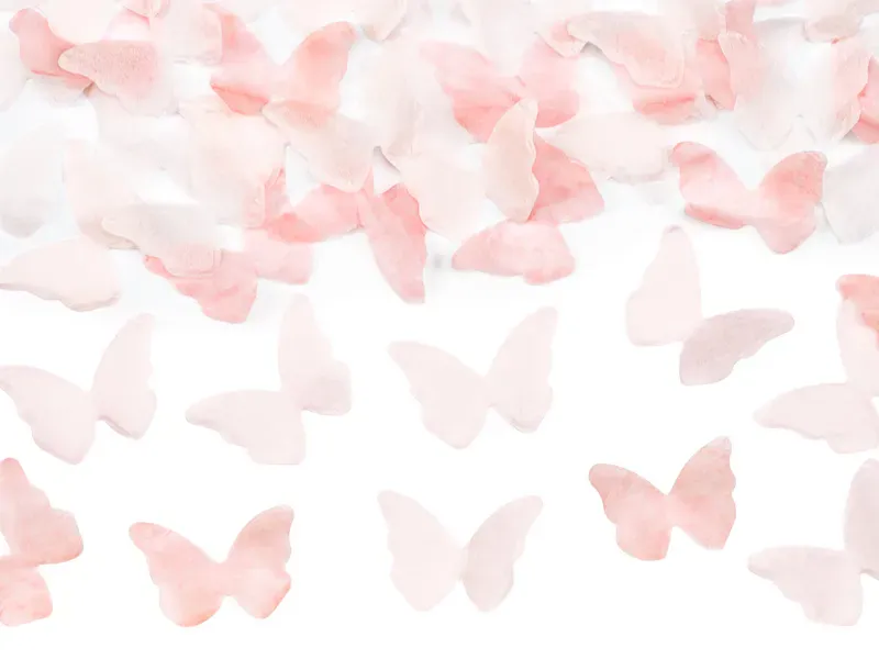 KONFETTIKANON – Rosa sommerfugler – PartyDeco
