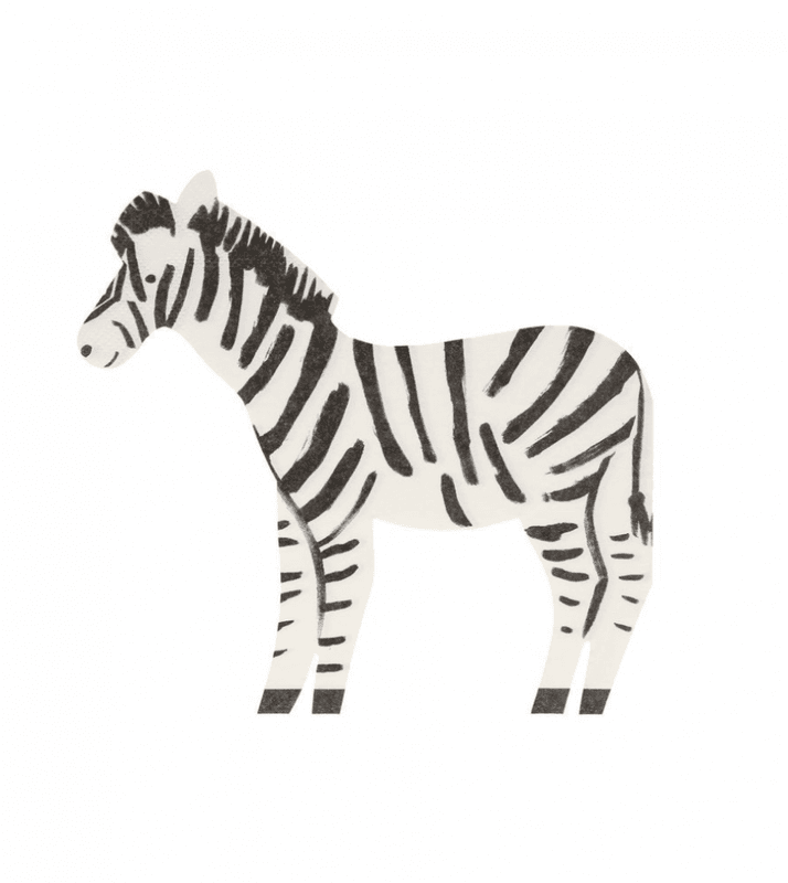 SERVIETTER – Safari Sebra – 20 pk – Meri Meri