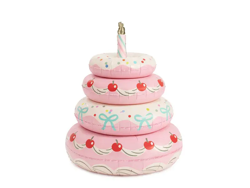 FOLIEBALLONG – Rosa bursdagskake – PartyDeco