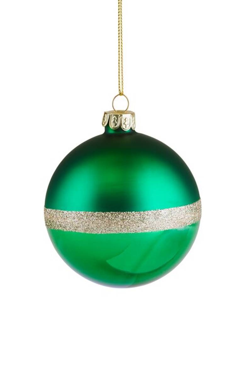 JULEKULE – Grønn med glitterstripe – Giftcompany