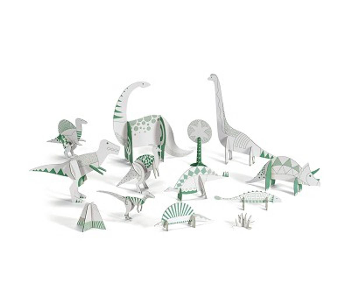 HOBBYSETT - Lag Pappfigurer - Dinosaur - Djeco