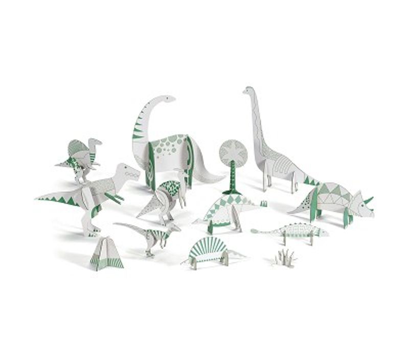 HOBBYSETT – Lag pappfigurer – Dinosaurer – Djeco