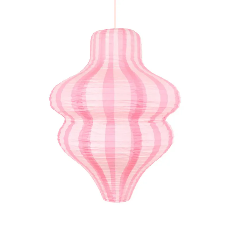 OPPHENG – Lanterner rosa striper – 3 pk – Meri Meri