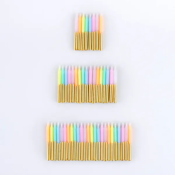 Hovedbilde KAKELYS – Pastell med gull – 50 stk – ...