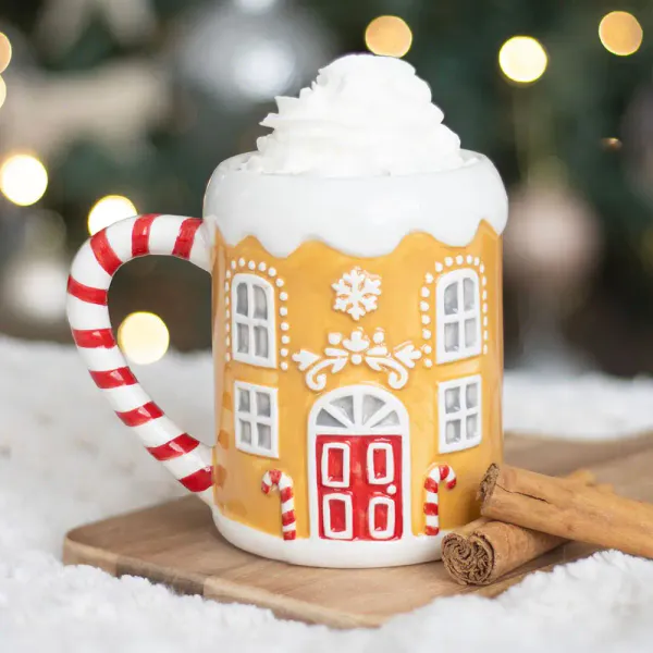 Hovedbilde JULEKOPP – Pepperkakehus med candy cane-hank – ...