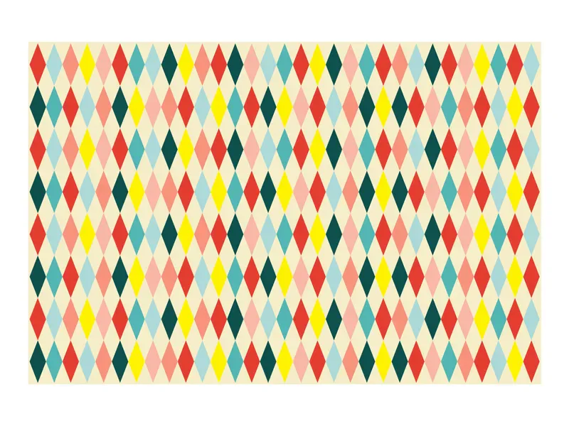 PAPIRDUK – Fargerike diamanter – PartyDeco
