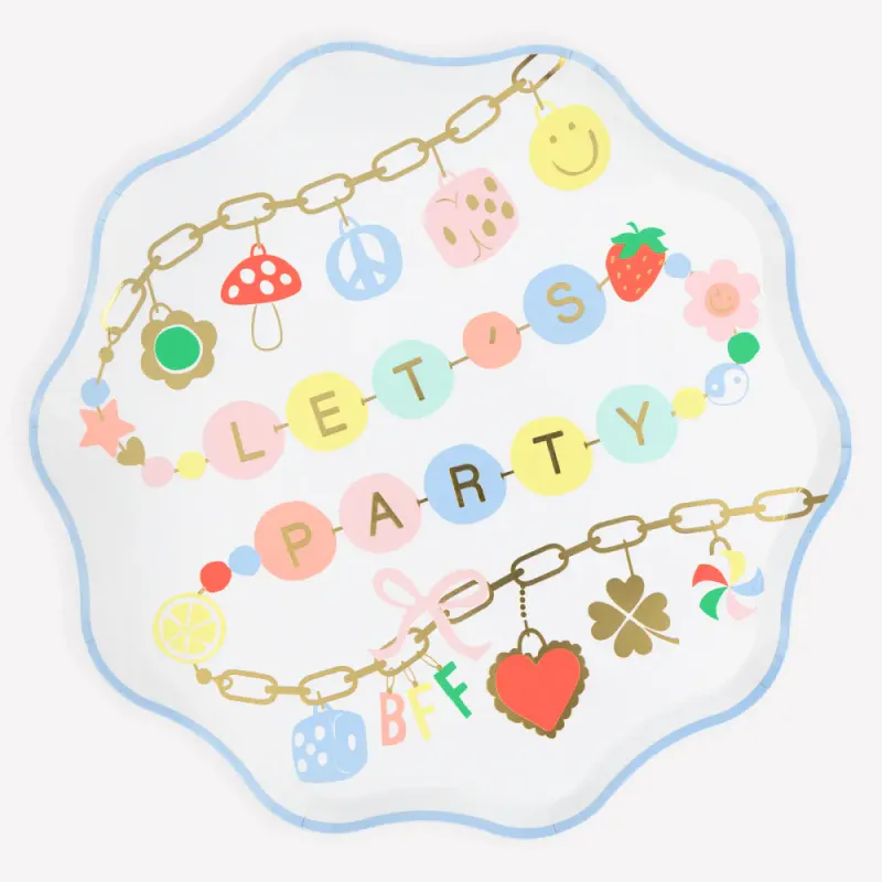 PAPPTALLERKNER – Let's Party Charms – 8-pk – Meri Meri
