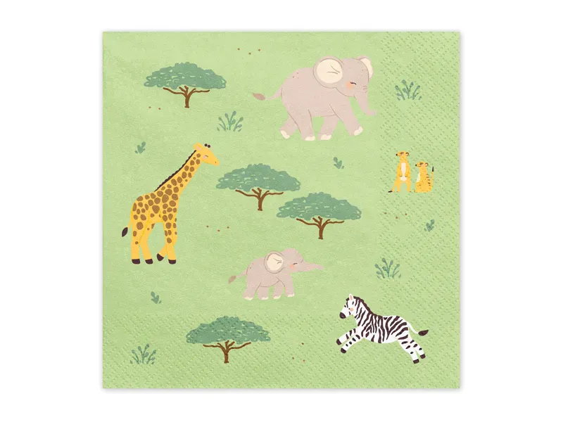 SERVIETTER – Safari – 12 pk – PartyDeco
