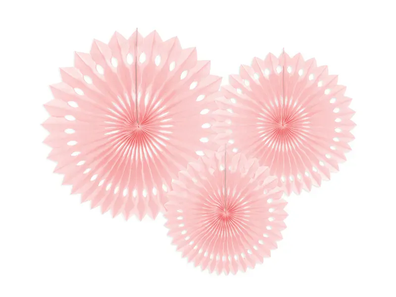 PAPIRVIFTER – Lys Pudderrosa – 3 pk – PartyDeco