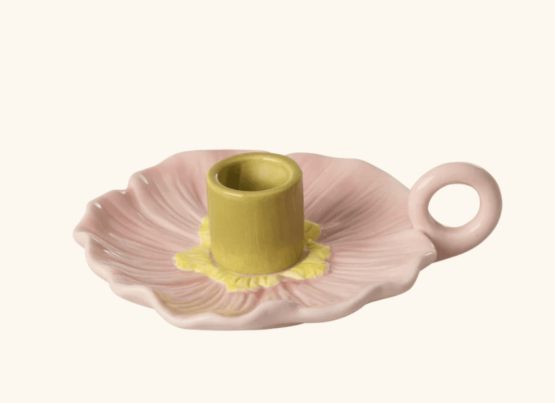 KERAMIKKLYSESTAKE - Rosa Blomst - Rice