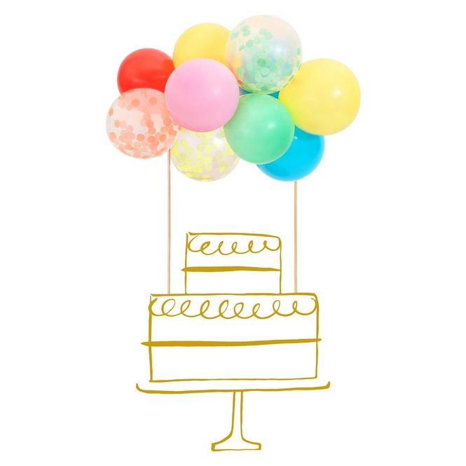 Hovedbilde KAKETOPP – Pastellballonger – Meri Meri