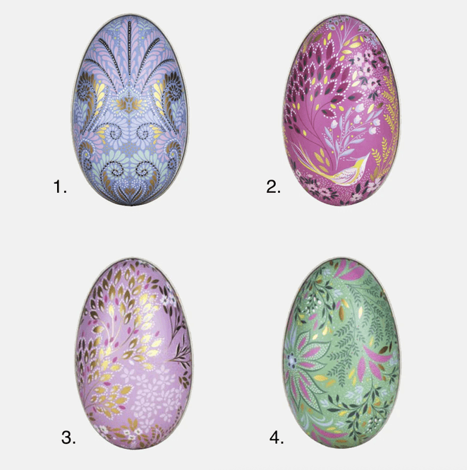 Hovedbilde PÅSKEEGG – Metall – Sara Miller