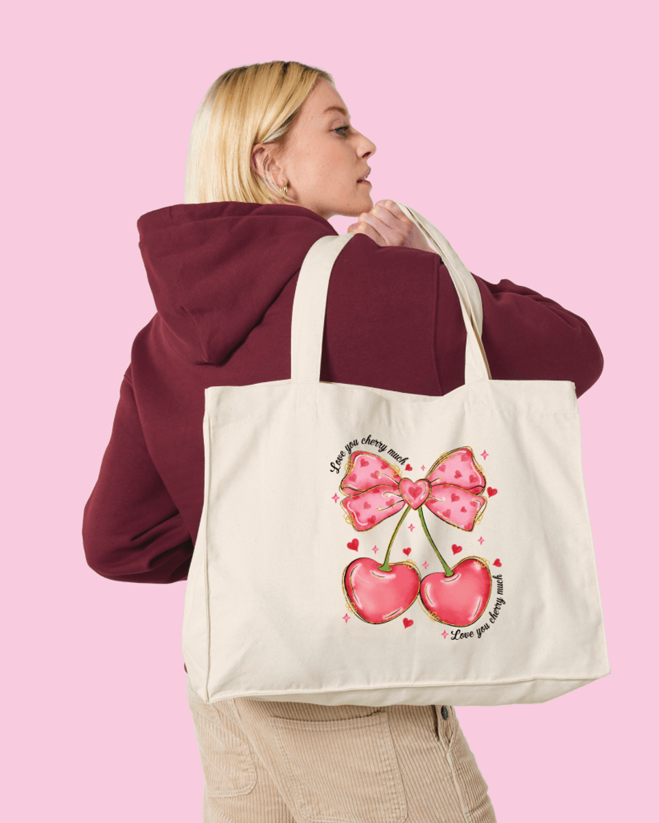 SHOPPINGBAG – Love You Cherry Much – Festligetrykk