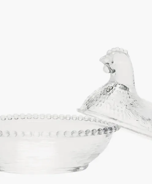 Hovedbilde GLASSKÅL MED LOKK – Høne – Alot