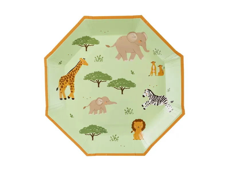 PAPPTALLERKENER  – Safari - 6 pk – PartyDeco