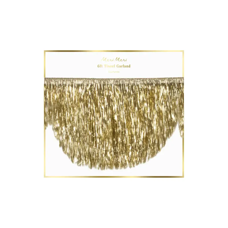 GIRLANDER – Glitterfrynser i gull – Meri Meri