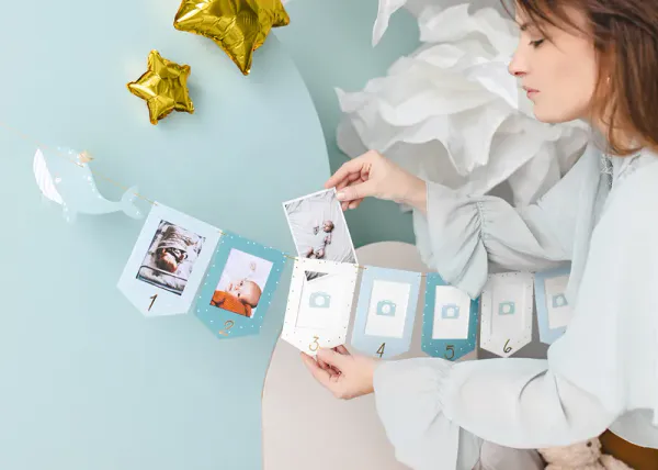 Hovedbilde GIRLANDER – Fotorammer – Hval – Blå ...