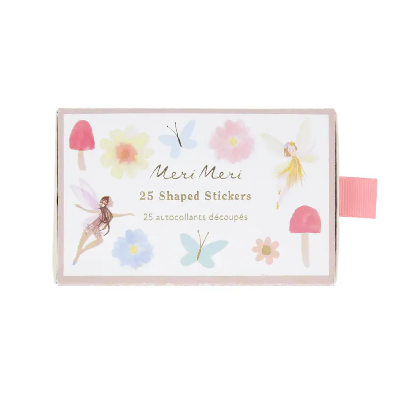 KLISTREMERKER – Feer, blomster og sommerfugler – 25-pk – Meri Meri