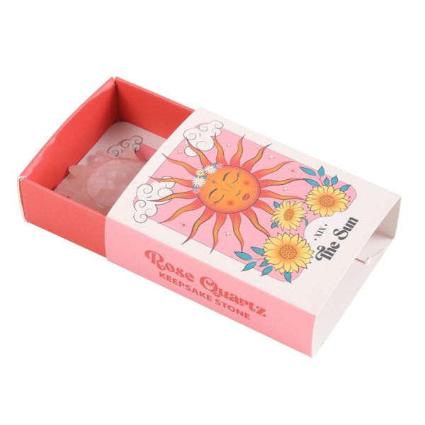 Bilde av STONE IN A BOX - Rose Quartz Crystal Sun