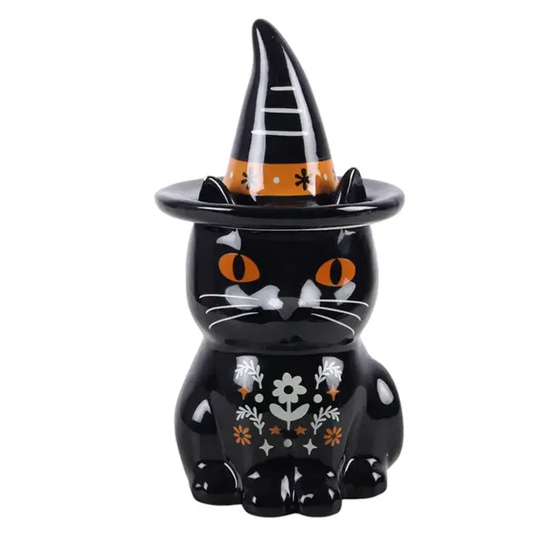 OLJEBRENNER – Svart katt med heksehatt – Something Different