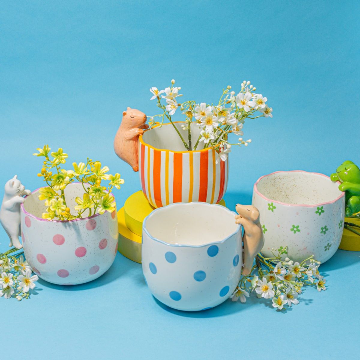 BLOMSTERPOTTE – Katt på kanten – Sass & Belle