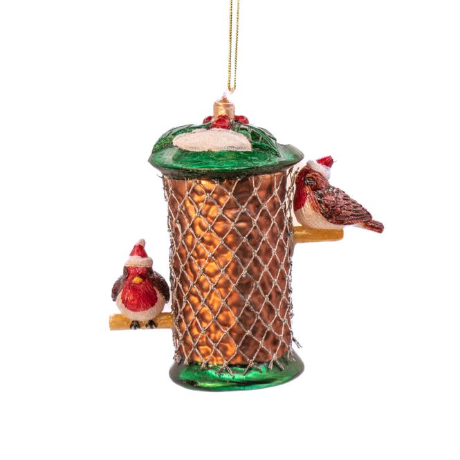 Hovedbilde JULETREPYNT – Fuglemater med fugler – Sass & ...