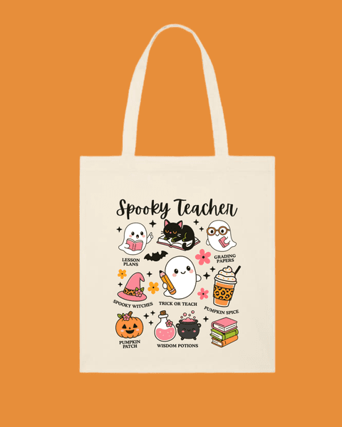 Hovedbilde TOTEBAG – Spooky Teacher – Festligtrykk