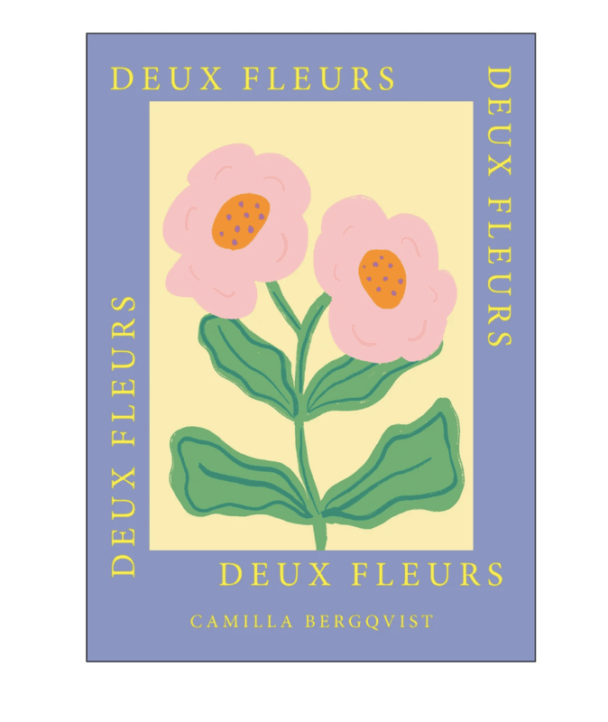 PLAKAT - DEUX FLEURS YELLOW - 50 x 70 cm. - Camilla Bergqvist