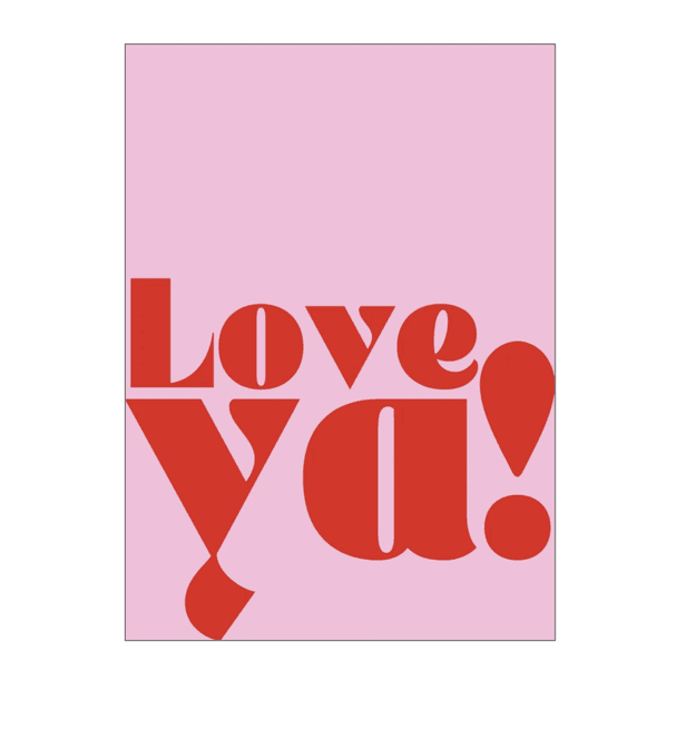 Hovedbilde KORT – Love Ya – A6 – Athene Fritsch
